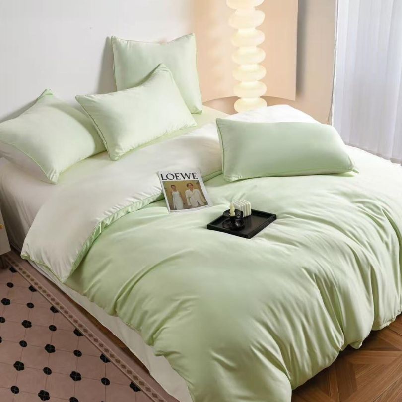 Lenjerie de pat din matase, 6 piese, ultra fina si eleganta, lux și rafinament | 2795-S 