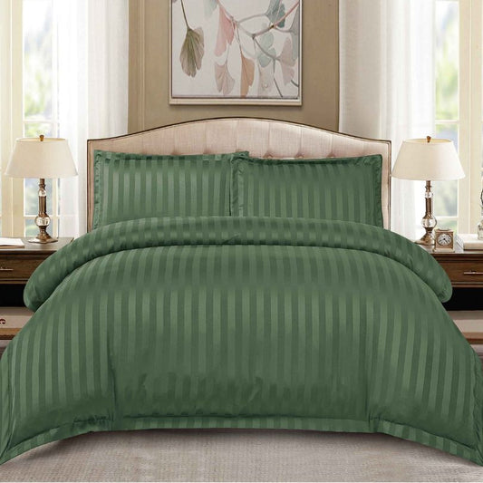 Lenjerie de pat dublu, Damasc Finetat, cu ELASTIC, 4 piese, 100% bumbac | 0187-PV