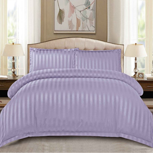 Lenjerie de pat dublu, Damasc Finetat, cu ELASTIC, 4 piese, 100% bumbac | 0192-PV