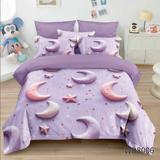 Lenjerie de pat dublu, Finet, 5D Digital Print, cu ELASTIC, 4 piese, 180x200 | 0147-PV