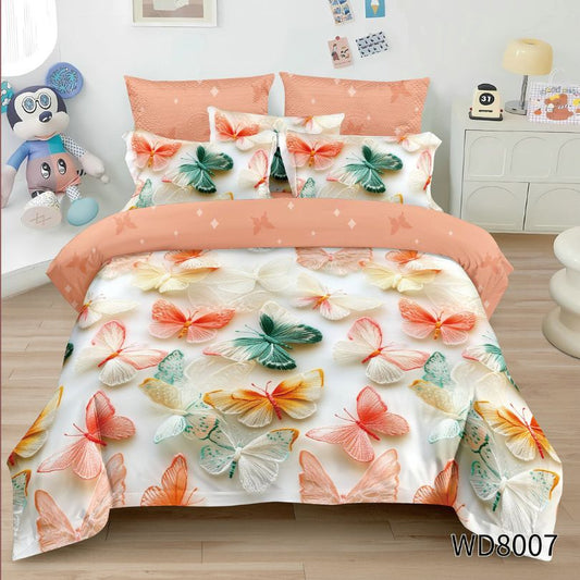 Lenjerie de pat dublu, Finet, 5D Digital Print, cu ELASTIC, 4 piese, 180x200 | 0149-PV