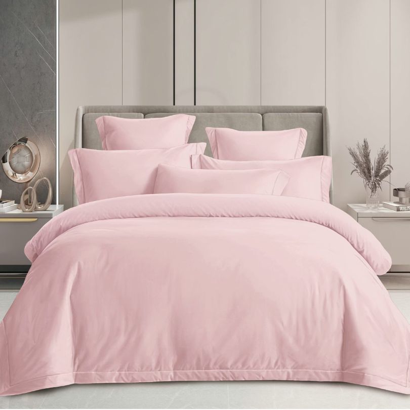 Lenjerie de pat dublu, Finet Fin, cu ELASTIC, 4 piese, 100% bumbac | 0166-PV