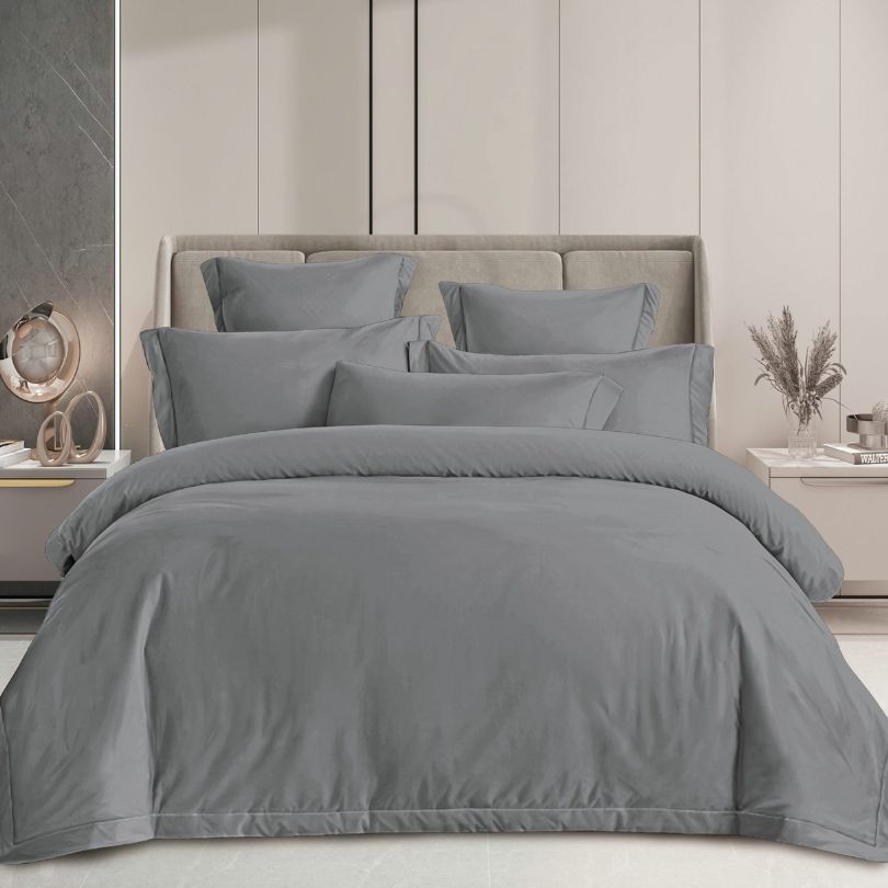 Lenjerie de pat dublu, Finet Fin, cu ELASTIC, 4 piese, 100% bumbac | 0167-PV