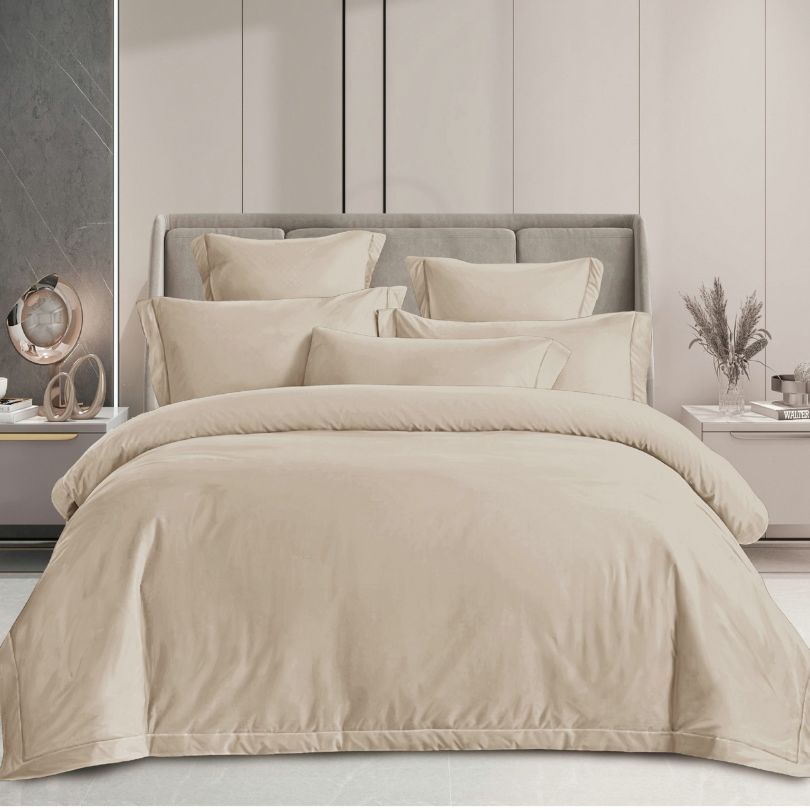 Lenjerie de pat dublu, Finet Fin, cu ELASTIC, 4 piese, 100% bumbac | 0168-PV