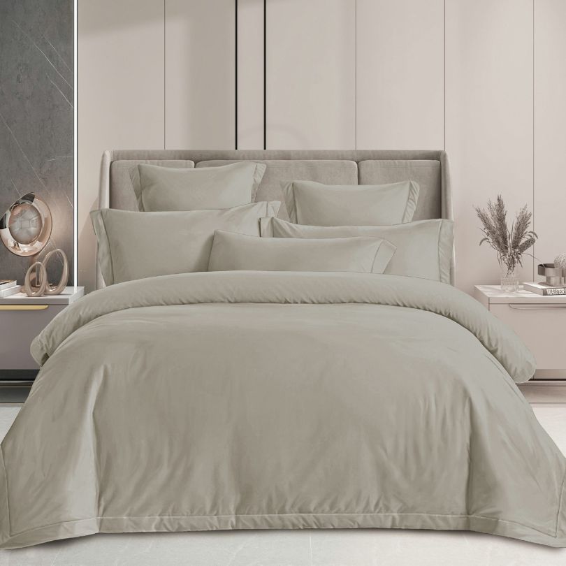 Lenjerie de pat dublu, Finet Fin, cu ELASTIC, 4 piese, 100% bumbac | 0169-PV