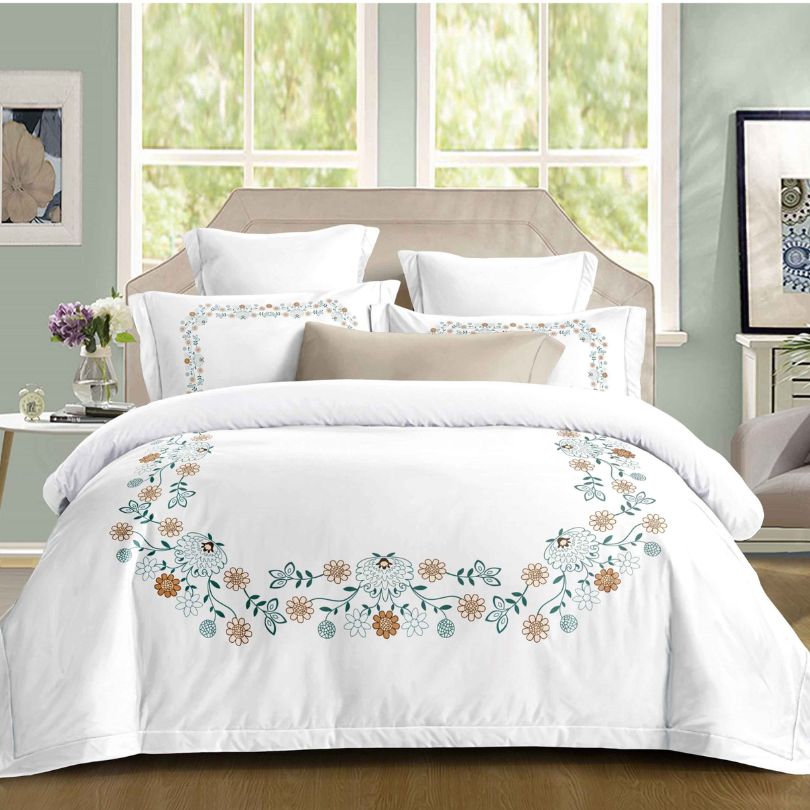 Lenjerie de pat dublu, Finet Fin, cu elastic, 4 piese, 100% bumbac | 0307-PV