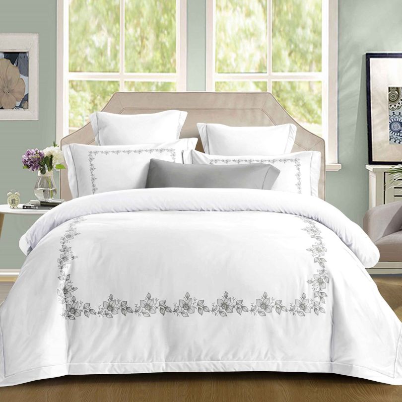 Lenjerie de pat dublu, Finet Fin, cu elastic, 4 piese, 100% bumbac | 0308-PV