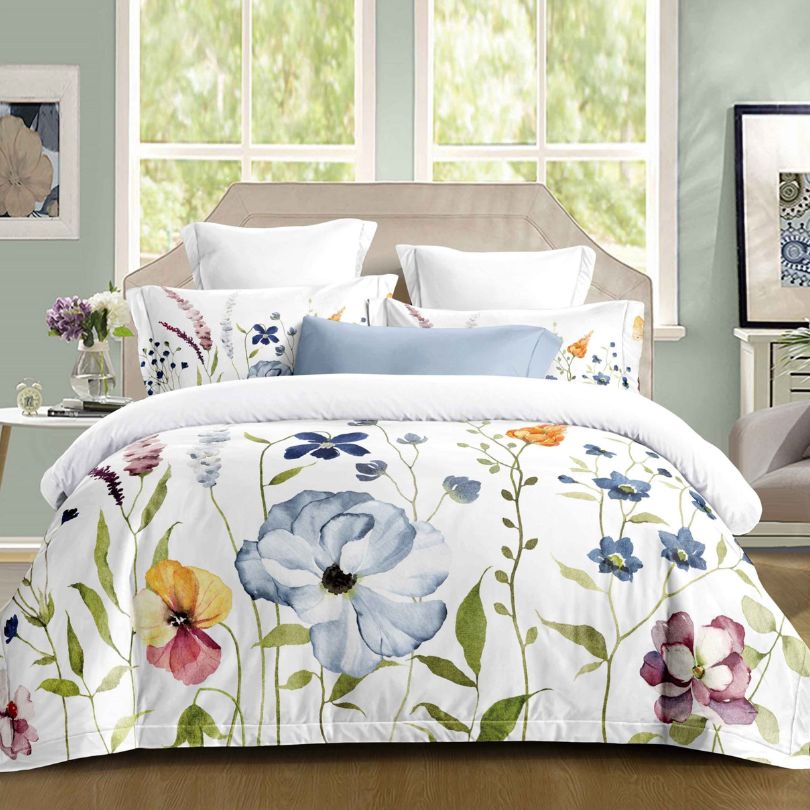 Lenjerie de pat dublu, Finet Fin, cu elastic, 4 piese, 100% bumbac | 0313-PV