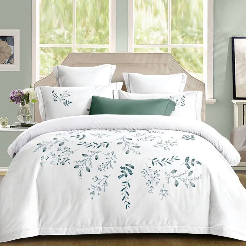 Lenjerie de pat dublu, Finet Fin, cu elastic, 4 piese, 100% bumbac | 0316-PV