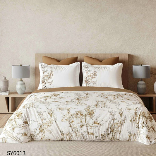 Lenjerie de pat dublu, Finet, cu elastic, 6 piese, Imprimare digitala | 0238-PV