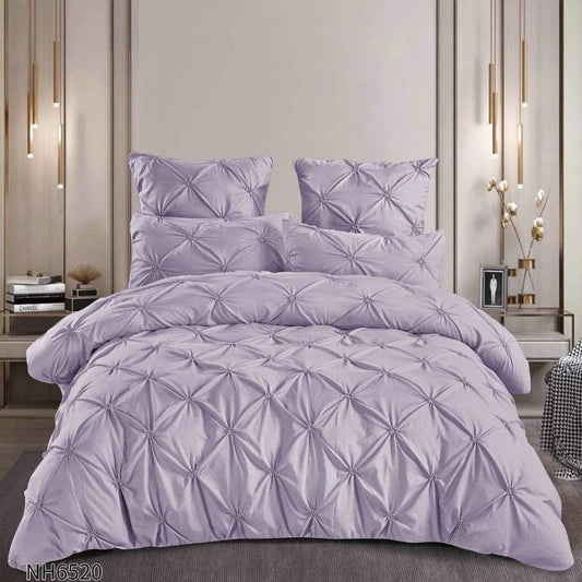 Lenjerie de pat dublu, Finetat, cu elastic, 6 piese, 100% bumbac| 0272-PV