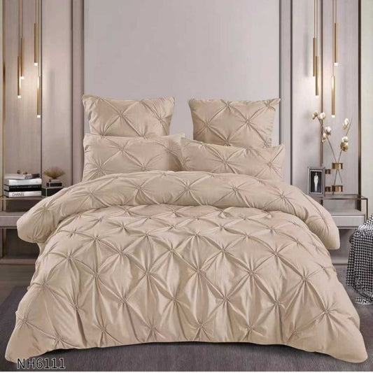 Lenjerie de pat dublu, Finetat, cu elastic, 6 piese, 100% bumbac| 0275-PV