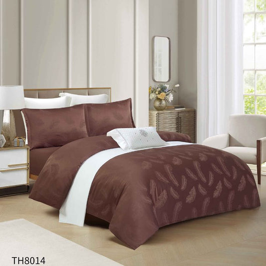 Lenjerie de pat dublu, Jacquard Finetat, cu elastic, 4 piese, 100% bumbac | 0366-PV