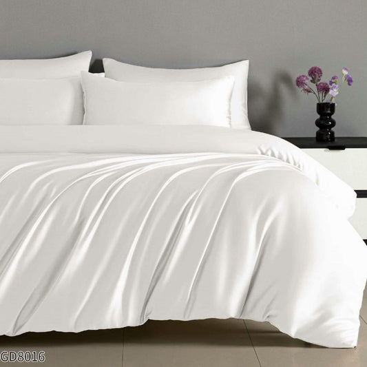 Lenjerie de pat dublu, Satin Extra Fin, cu elastic, 4 piese, 100% bumbac | 0455-PV