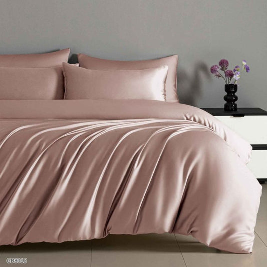 Lenjerie de pat dublu, Satin Extra Fin, cu elastic, 4 piese, 100% bumbac | 0456-PV