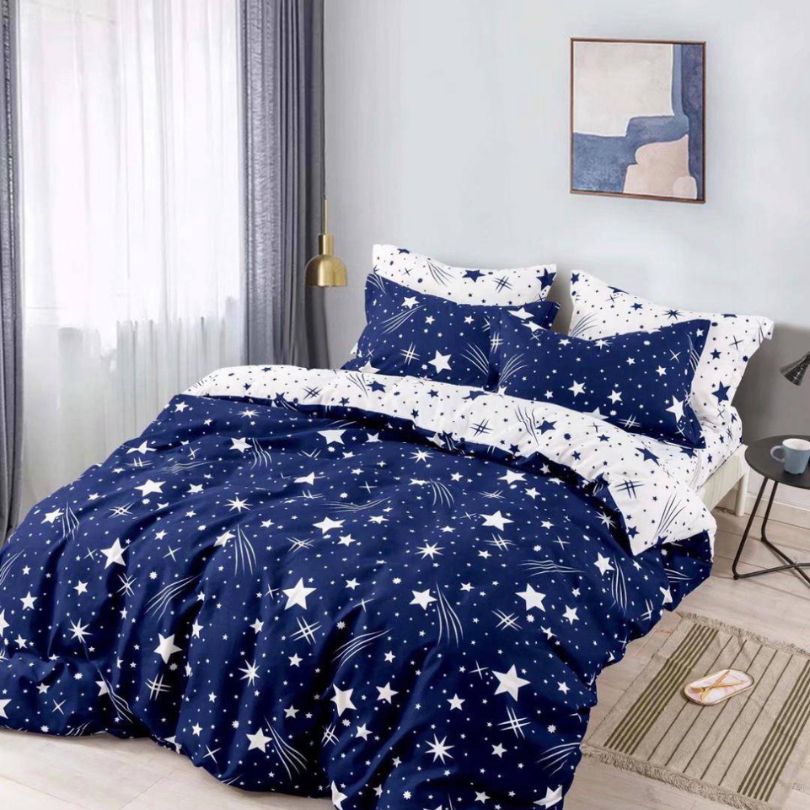 Lenjerie de pat  finet, 6 piese, confort absolut si aspect elegant pentru dormitor| 2125-J