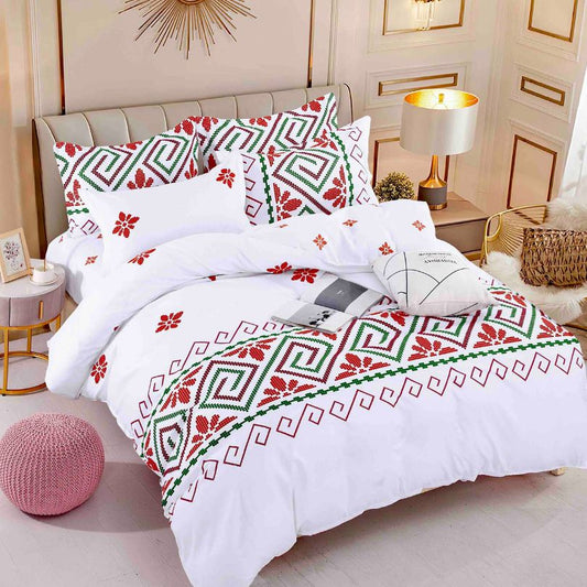 Lenjerie de pat finet, 6 piese, confort absolut si aspect elegant pentru dormitor| 2139-J 