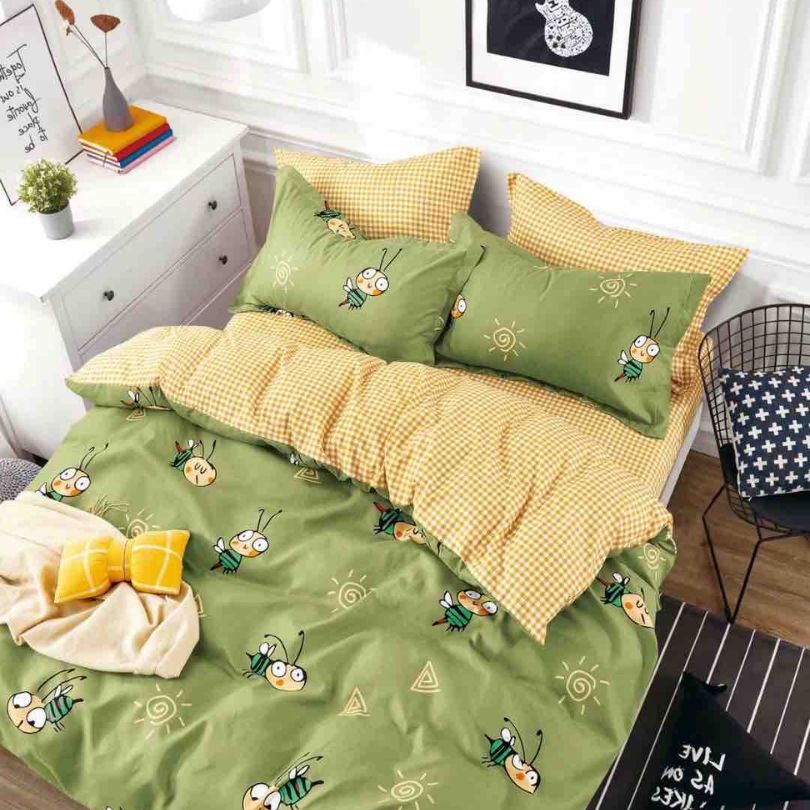 Lenjerie de pat finet, 6 piese, confort absolut si aspect elegant pentru dormitor| 2140-J 