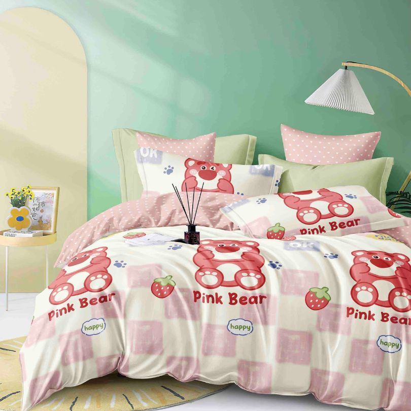 Lenjerie de pat finet, 6 piese, confort absolut si aspect elegant pentru dormitor| 2147-J 