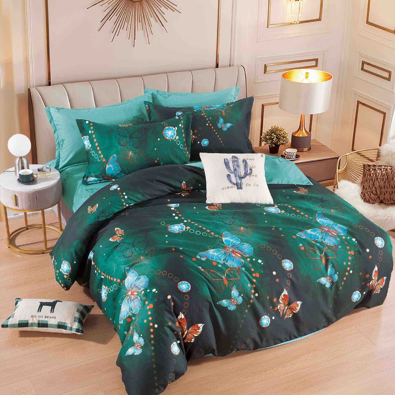 Lenjerie de pat finet, 6 piese, confort absolut si aspect elegant pentru dormitor| 2164-J 