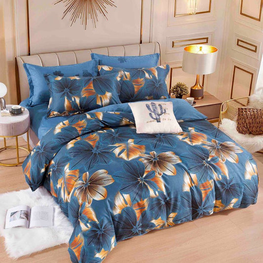 Lenjerie de pat finet, 6 piese, confort absolut si aspect elegant pentru dormitor| 2166-J 
