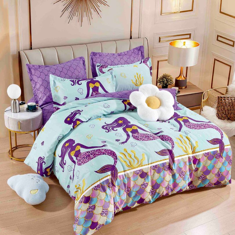 Lenjerie de pat finet, 6 piese, confort absolut si aspect elegant pentru dormitor| 2172-J