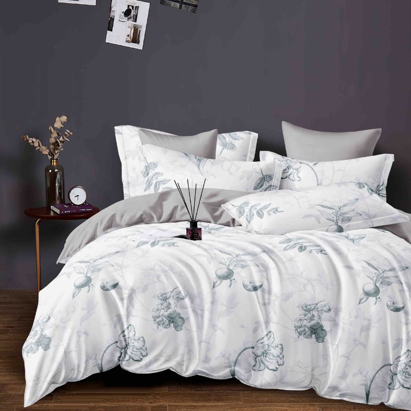 Lenjerie de pat finet, 6 piese, confort absolut si aspect elegant pentru dormitor| 2177-J 