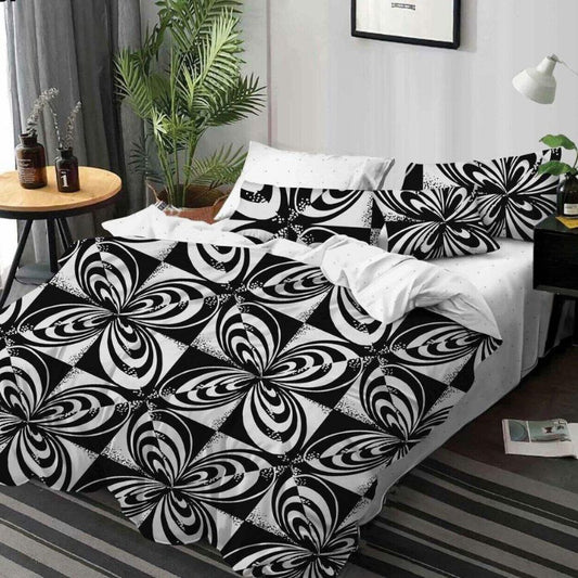 Lenjerie de pat finet 6 piese, eleganta, atingere catifelata si stil modern | 1399-SEP 