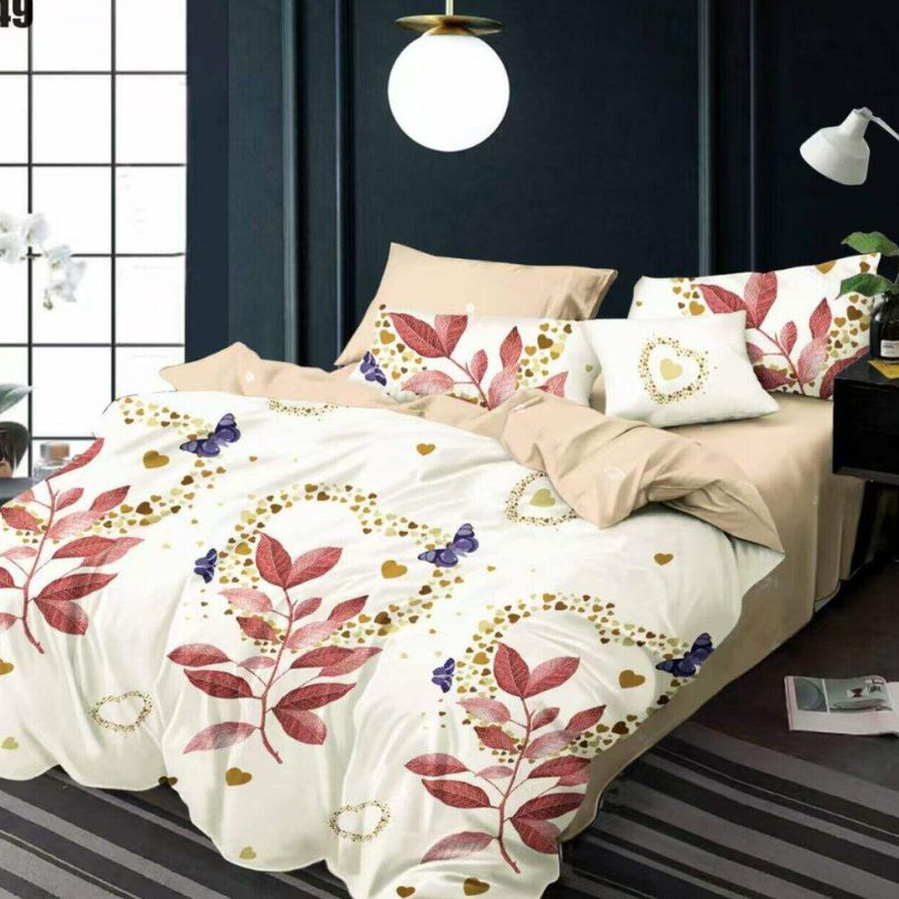 Lenjerie de pat finet 6 piese, eleganta, atingere catifelata si stil modern | 1416-SEP 