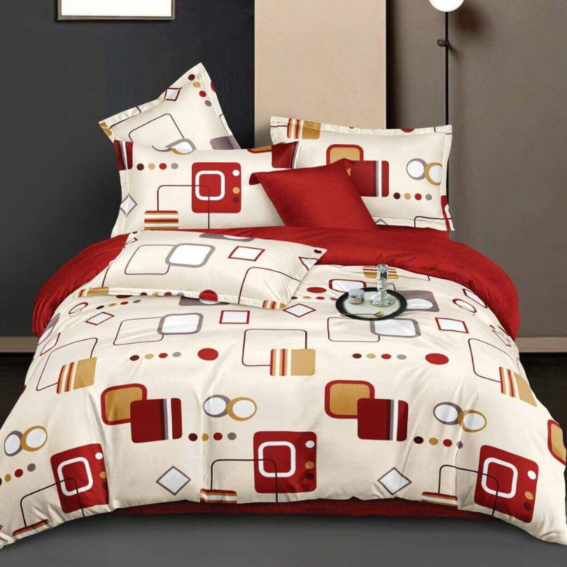 Lenjerie de pat finet 6 piese, eleganta, atingere catifelata si stil modern | 1422-SEP