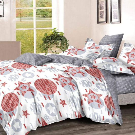 Lenjerie de pat finet 6 piese, eleganta, atingere catifelata si stil modern | 1432-SEP 