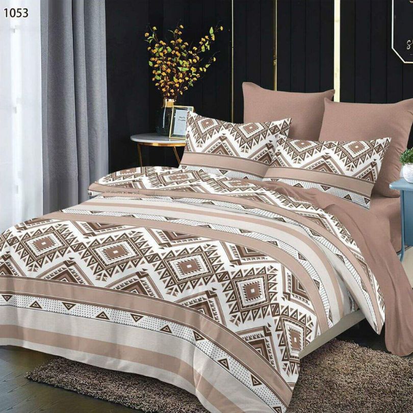 Lenjerie de pat finet 6 piese, eleganta, atingere catifelata si stil modern | 1483-SEP