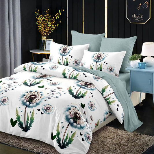 Lenjerie de pat finet cu elastic, 6 piese, ultra moale și modernă | 3945-CV