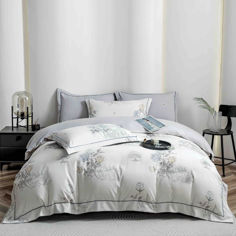 Lenjerie de pat finet lux, 6 piese, ultra moale, confort premium | 2528-J