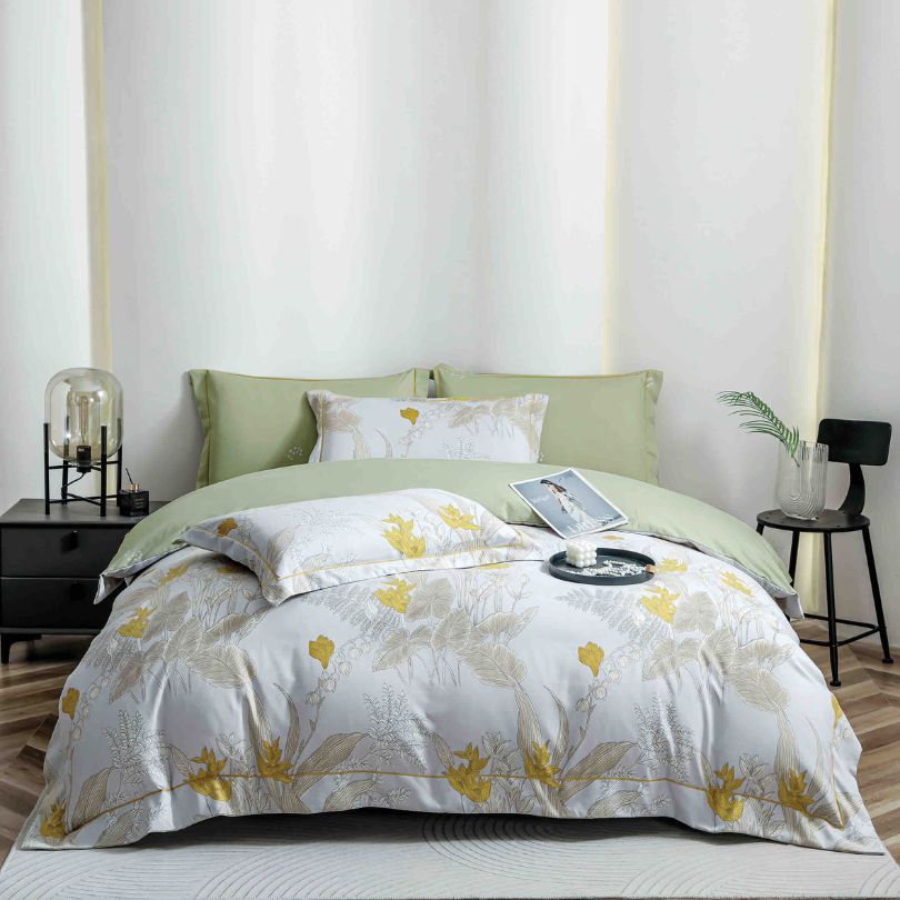 Lenjerie de pat finet lux, 6 piese, ultra moale, confort premium | 2538-J