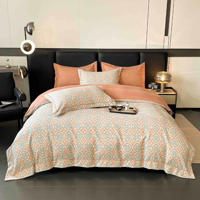 Lenjerie de pat finet lux, 6 piese, ultra moale, confort premium | 2540-J 