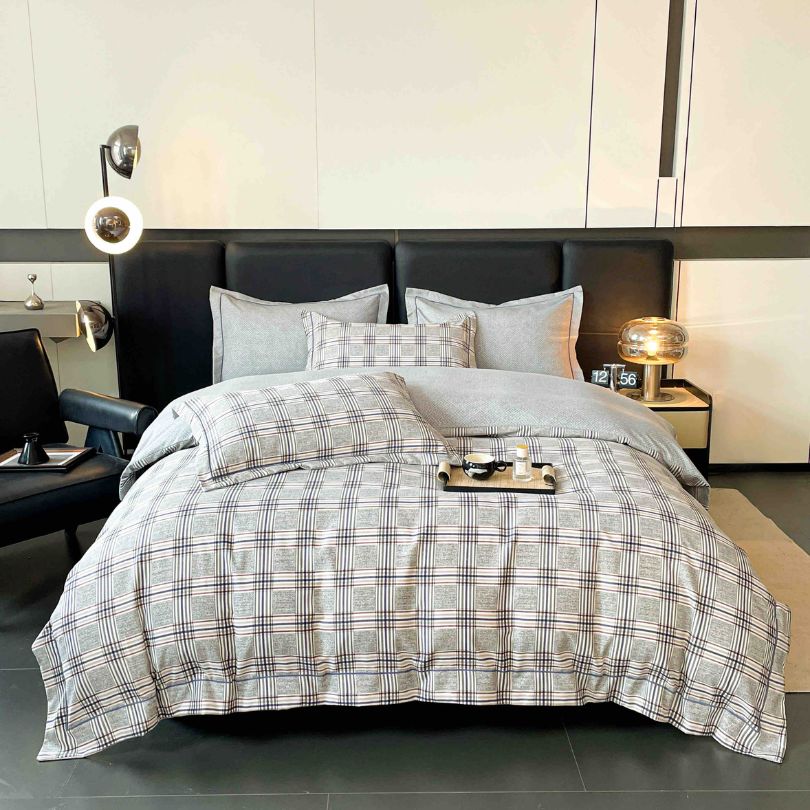 Lenjerie de pat finet lux, 6 piese, ultra moale, confort premium | 2542-J 