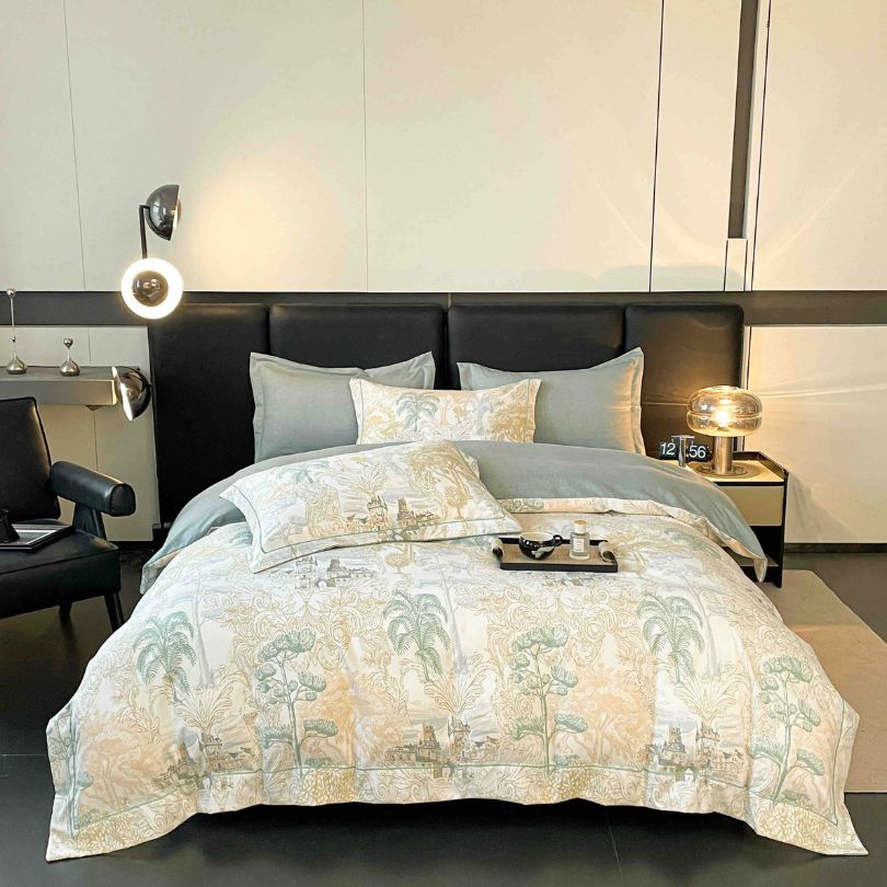 Lenjerie de pat finet lux, 6 piese, ultra moale, confort premium | 2546-J 