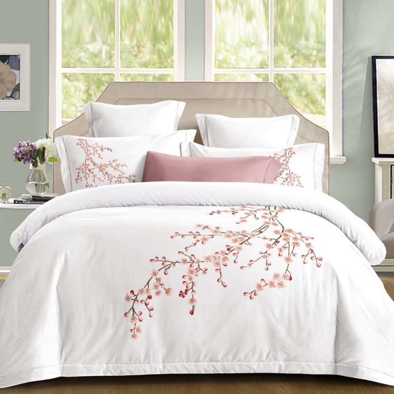 Lenjerie pat dublu, Finet Fin, cu elastic, 4 piese, 100% bumbac | 0298-PV