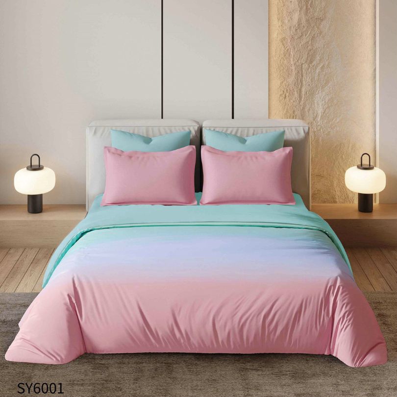 Lenjerie pat dublu, Finet, cu elastic, 6 piese, Imprimare digitala | 0229-PV