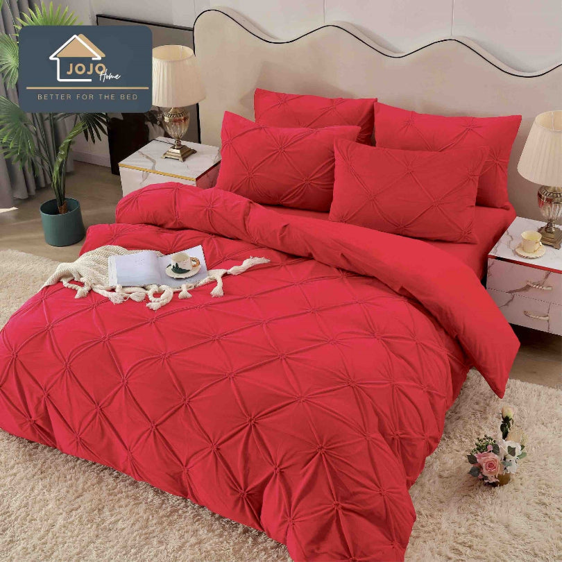 Lenjerii de Pat Catifea cu Elastic 4 Piese - Calitate Premium | COD 0920-J