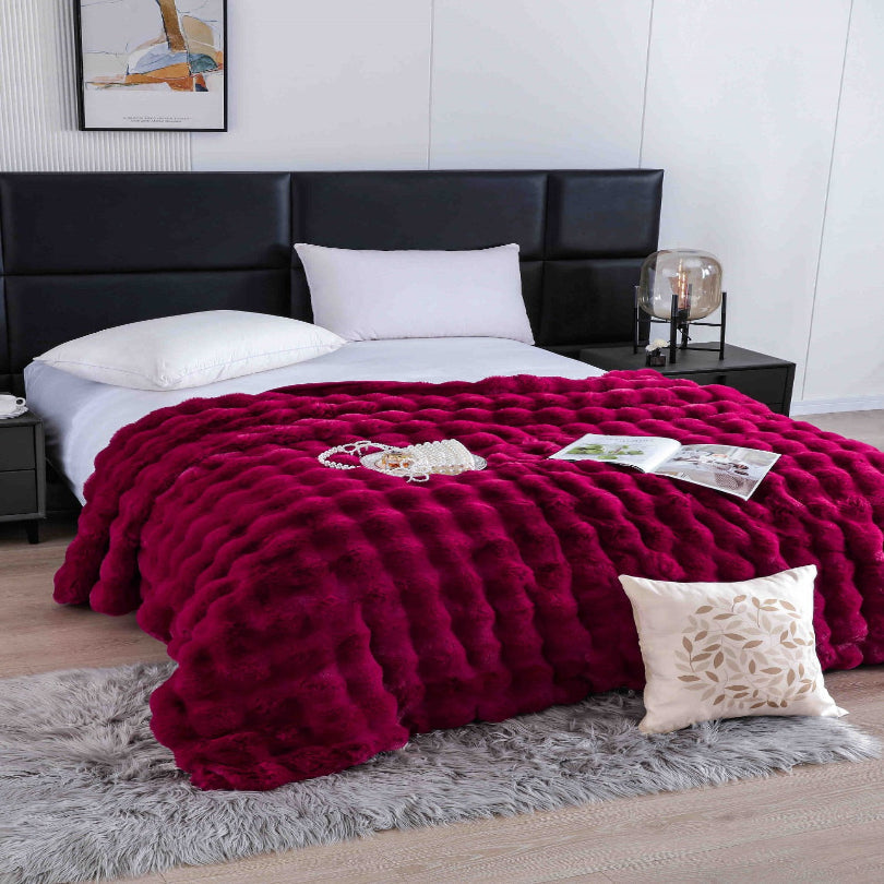 Patura artificiala tip blana de iepure cu fermoar – Confort si eleganta pentru casa ta | COD 0932-J