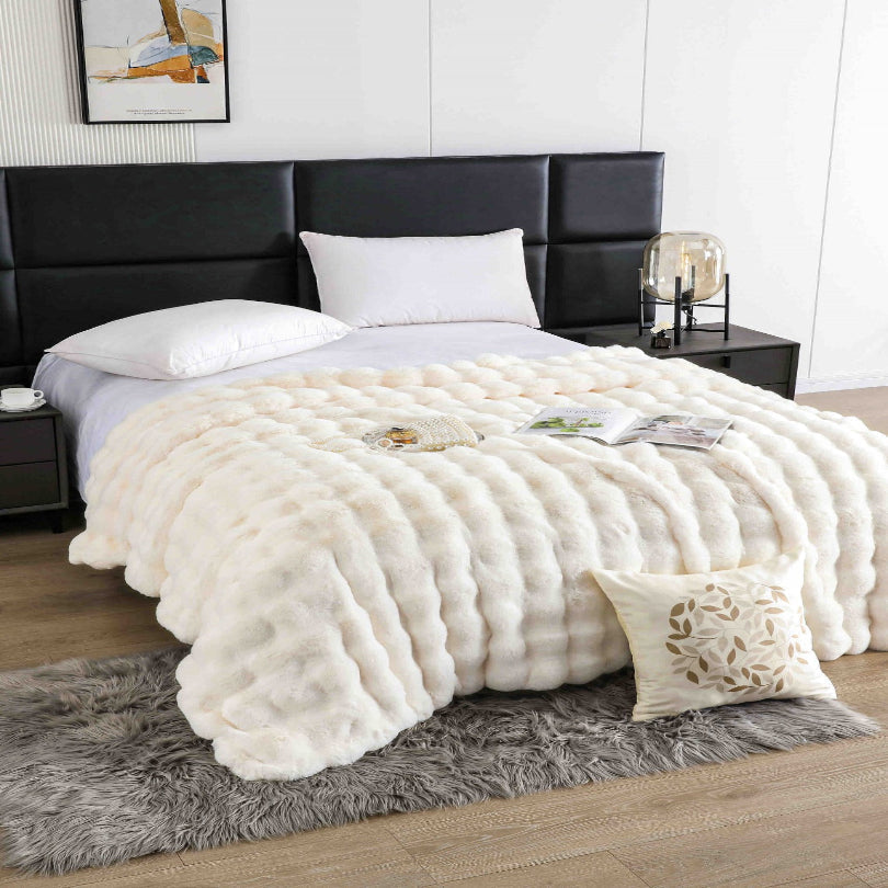 Patura artificiala tip blana de iepure cu fermoar – Confort si eleganta pentru casa ta | COD 0937-J