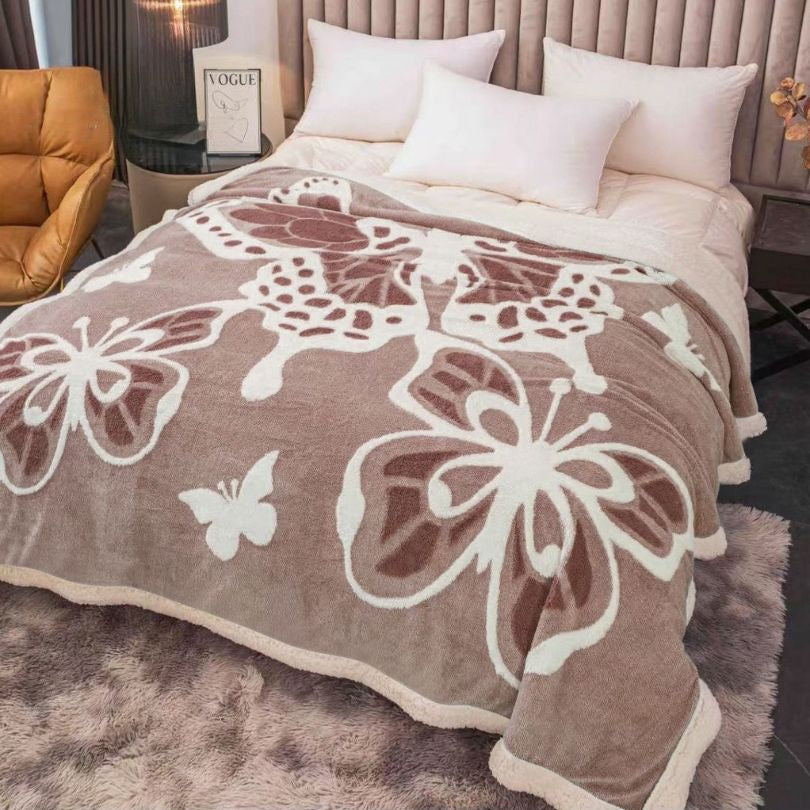 Patura blanita 3D, ultra pufoasa, design spectaculos si caldura maxima | 2636-S