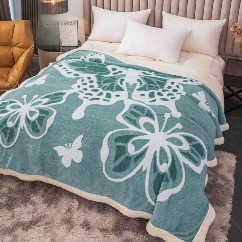 Patura blanita 3D, ultra pufoasa, design spectaculos si caldura maxima | 2641-S 