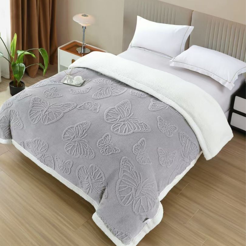 Patura blanita cu fermoar, ultra moale,  perfecta pentru relaxare | 2818-S 