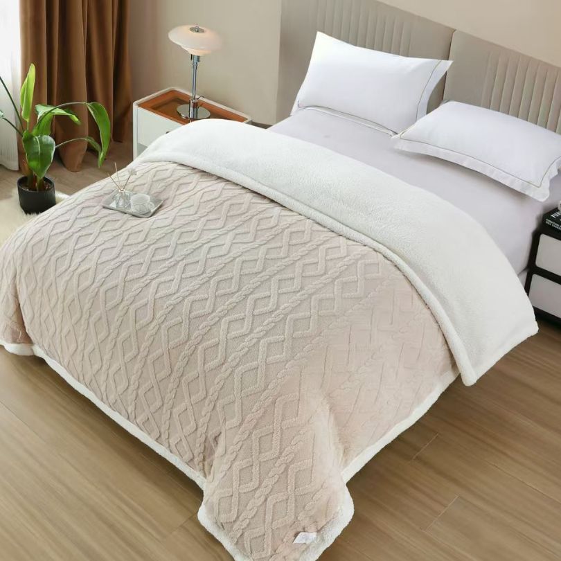 Patura blanita cu fermoar, ultra moale,  perfecta pentru relaxare | 2824-S 