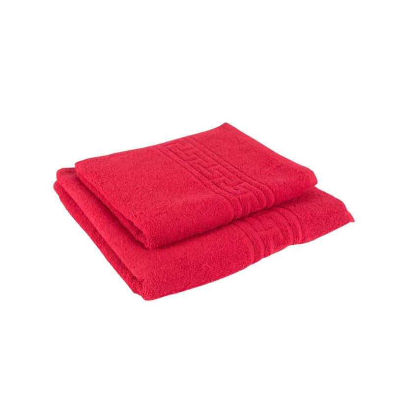 Set 2 prosoape – 1 baie, 1 fata, bumbac 100%, 500 g/mp, model Greek | 0551-PK