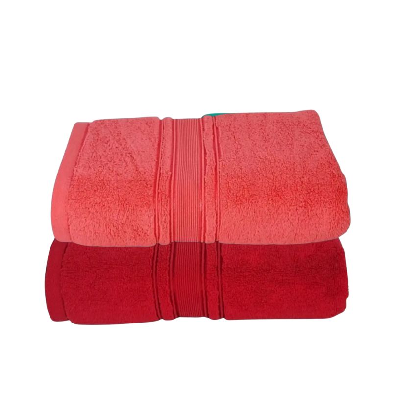 Set 2 prosoape pufoase de lux, alb, 100% bumbac pieptanat, 650 g/mp | 0486-PK