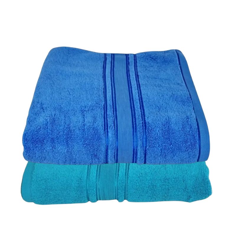 Set 2 prosoape pufoase de lux, alb, 100% bumbac pieptanat, 650 g/mp | 0491-PK